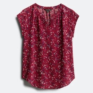 41 Hawthorn Morey Split Neck Short Sleeve Blouse